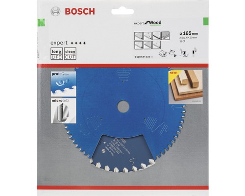Bosch Expert Wood Kreissägeblatt mit 165 Millimeter Durchmesser