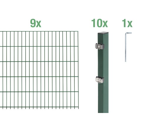 Doppelstabmatten-Set ALBERTS 6/5/6 1800 x 120 cm grün-0