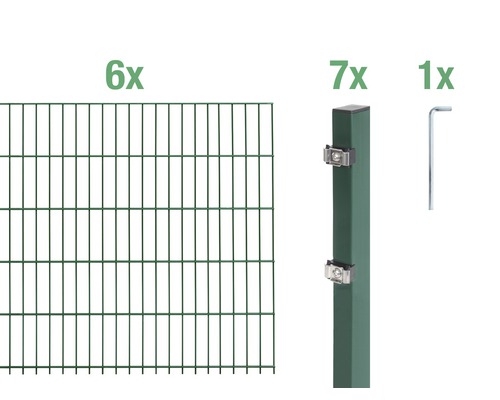 Doppelstabmatten-Set ALBERTS 6/5/6 1200 x 100 cm grün-0