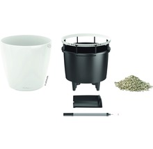 Blumentopf Lechuza Classico LS Ø 28 x H 26 cm weiß inkl. Erdbewässerungsystem Pflanzeinsatz Substrat Wasserstandsanzeiger