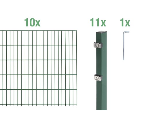 Doppelstabmatten-Set ALBERTS 6/5/6 2000 x 80 cm grün-0