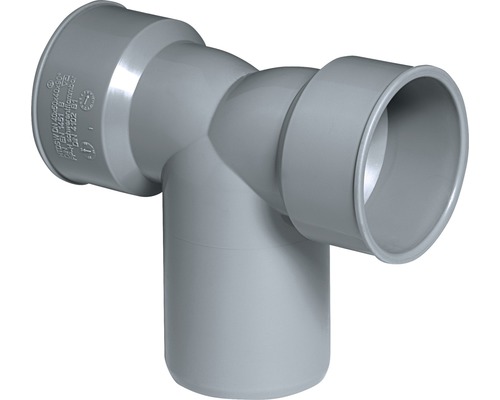 HT-DSW Doppelanschlussbogen DN 40 mm / 50 mm / 40 mm Abwasserrohr-Abzweigstück für Sanitärinstallationen