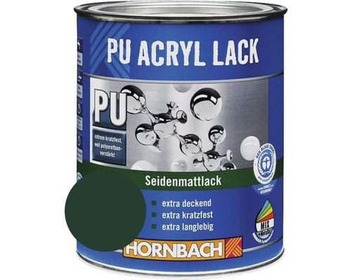 HORNBACH Buntlack PU Acryllack seidenmatt RAL 6005 moosgrün 375 ml-0