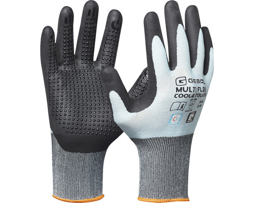Paar Gebo Multiflex Cool and Touch Arbeitshandschuhe mit Noppen