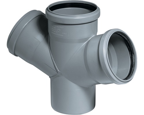 Abzweigrohr mit drei Anschlüssen für Sanitärinstallationen