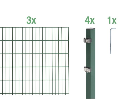 Doppelstabmatten-Set ALBERTS 6/5/6 600 x 120 cm grün