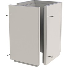 Unmontierter Küchenunterschrank mit Schrauben