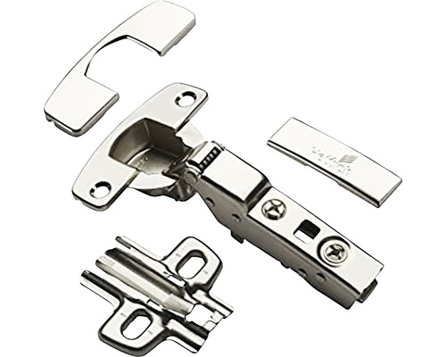 Topfband mit Montageplatte und Abdeckkappe