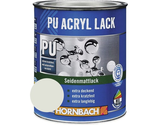 HORNBACH Buntlack PU Acryllack seidenmatt RAL 7035 lichtgrau 375 ml-0