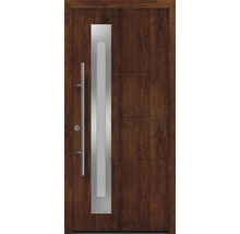 Haustür EcoStar ISOPRO Secur IPS 780S 1100 x 2100 mm Links dark oak inkl. Beschlag-Set,Edelstahl Stangengriff,Sicherheitsprofilzylinder mit 5 Schlüsseln