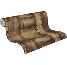 Tapetenrolle mit Metallplattenmuster
