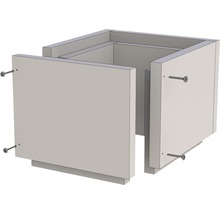 Quadratischer Holzschrank zur Selbstmontage mit Schrauben