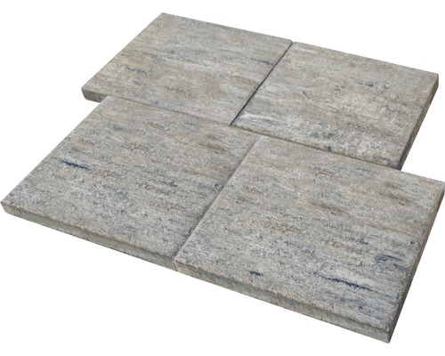 Vier quadratische Steinplatten für den Aussenbereich