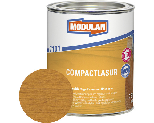MODULAN 7101 Compactlasur lärche 750 ml Modulan Compactlasur Holzlasur im Metalleimer