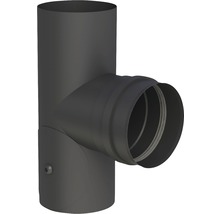 Pellet-Line T-Stück m. Muffe mit Revision Ø 80mm schwarz