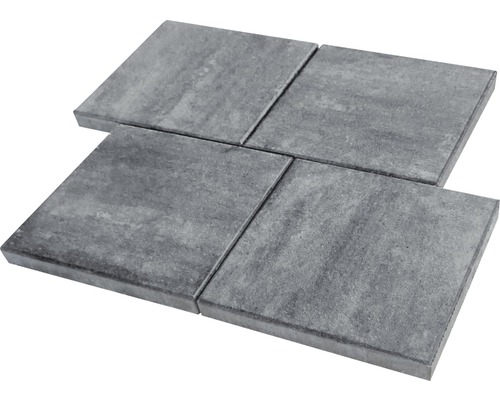 Beton Terrassenplatte iStone Pure quarzit 40 cm x 40 cm x 4 cm Vier quadratische Betonplatten für den Außenbereich