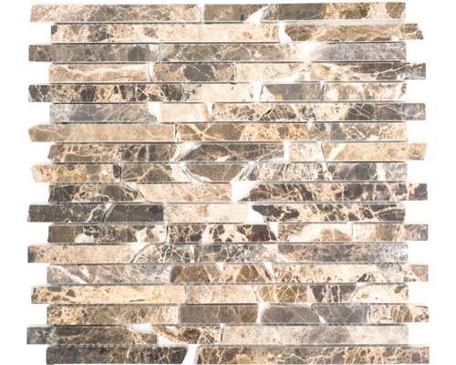Natursteinmosaik MOS Brick 2909 30,5x32,2 cm braun Mosaikfliese aus Naturstein