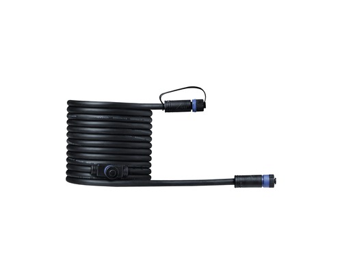 Paulmann Plug & Shine Kabel IP68 1in-2out schwarz 5,0 m 24V Verlängerungskabel mit Steckverbindern