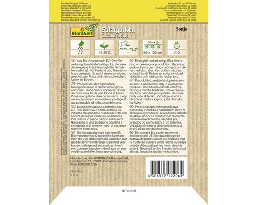 Salatgurkensamen der Sorte Sonja