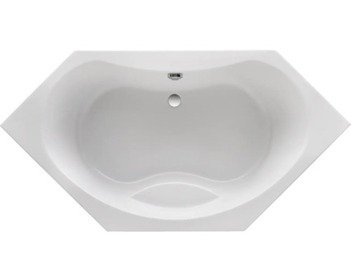 Eckbadewanne aus Acryl, Aufsicht