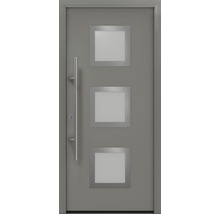 Haustür EcoStar ISOPRO Secur IPS 810S 1100 x 2100 mm Links RAL 9007 graualuminium matt inkl. Beschlag-Set,Edelstahl Stangengriff,Sicherheitsprofilzylinder mit 5 Schlüsseln