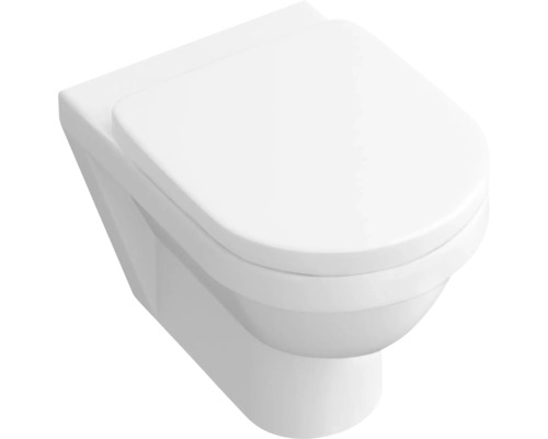 Wand-WC mit geschlossenem Spülrand und WC-Sitz