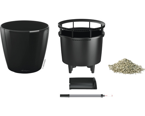 Lechuza Classico Topf-Set, bestehend aus Pflanzgefäß, Innentopf, Wasserstandsanzeiger und Pflanzsubstrat