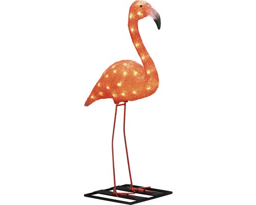 LED Leuchtfigur Konstsmide Flamingo außen und innen 45x65x16 cm bernstein