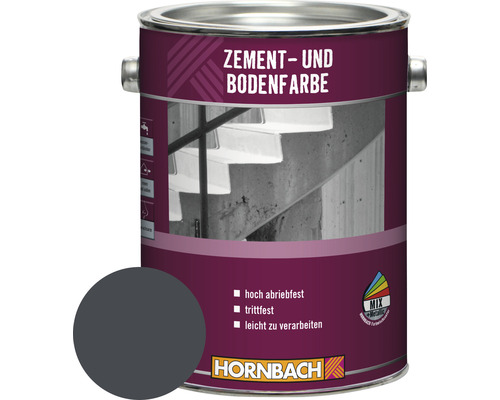HORNBACH Zementfarbe Bodenfarbe RAL 7016 anthrazitgrau 2,5 l