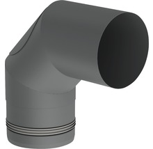 Pellet-Line Winkel 90° starr mit Revision Ø 80mm grau-thumb-0