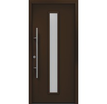 Haustür EcoStar ISOPRO Secur IPS 020S 1100 x 2100 mm Links RAL 8028 terrabraun inkl. Beschlag-Set,Edelstahl Stangengriff,Sicherheitsprofilzylinder mit 5 Schlüsseln