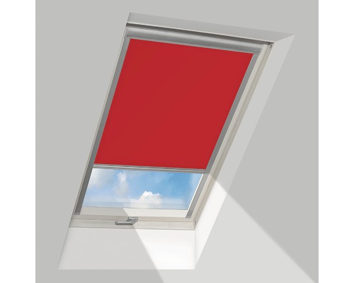 Verdunkelungsrollo FAKRO rot manuell ARF 78x118 cm (06) Dachfenster mit rotem Rollo