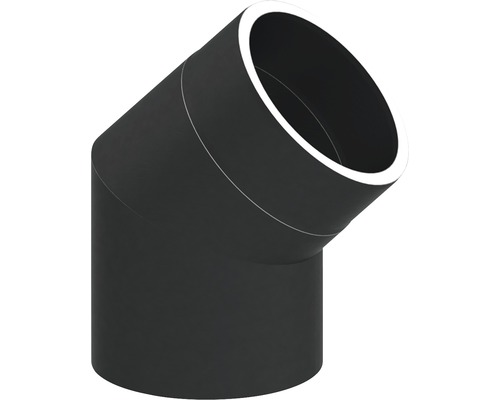 Jeremias Iso-Line Winkel mit 15 mm Isolierung 45° ohne Tür Ø150 mm schwarz