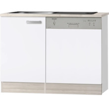 Spülenschrank inkl Spüle Geschirrspülerblende für teilintegrierten Geschirrspüler Optifit Genf214 BxTxH 110 x 60 x 84,8 cm Frontfarbe weiß matt Korpusfarbe akazie-thumb-0 Spülenschrank inkl Spüle Geschirrspülerblende für teilintegrierten Geschirrspüler Optifit Genf214 BxTxH 110 x 60 x 84,8 cm Frontfarbe weiß matt Korpusfarbe akazie-thumb-0