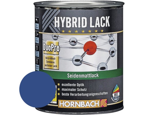 HORNBACH Buntlack Hybridlack Möbellack seidenmatt RAL 5010 enzianblau 750 ml-0