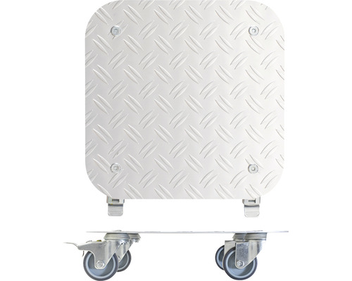 Quadratischer Rollwagen mit Aluminiumplatte