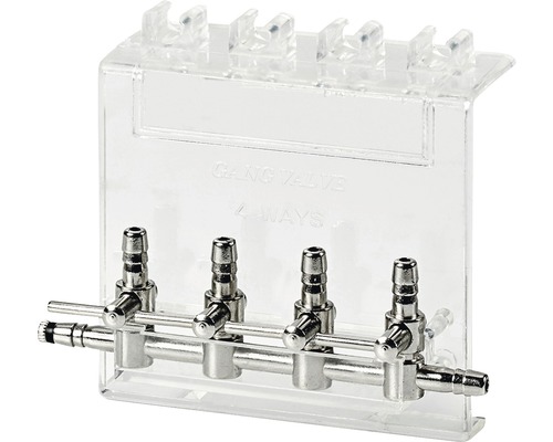 Aquarium Verteilerhahn mit vier Wegen