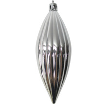 Silberner, gerillter Christbaumschmuck