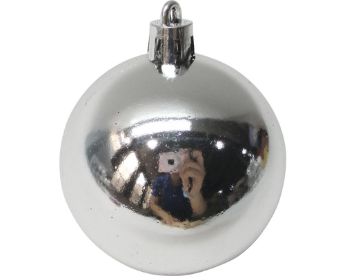 Silberne Christbaumkugel