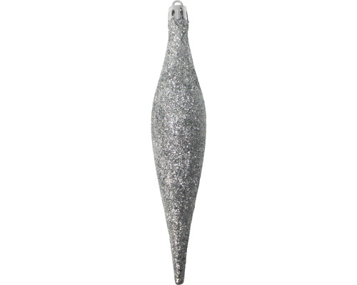 Eiszapfenförmiger Christbaumanhänger mit Glitzer