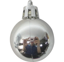 Silberne Christbaumkugel zur Dekoration