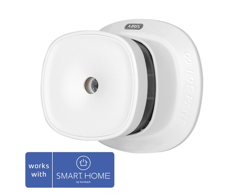 Abus Rauchmelder SHRM1000 weiß ØxH 60x49 mm - Kompatibel mit SMART HOME by hornbach ABUS Logo Rauchmelder für Smart Home Systeme