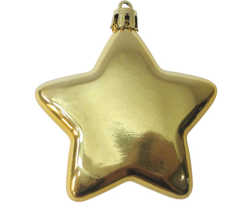 Sternförmiger Christbaumschmuck aus Kunststoff
