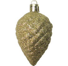 Glitzernder, tropfenförmiger Christbaumschmuck