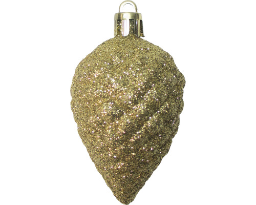 Glitzernder, tropfenförmiger Christbaumschmuck