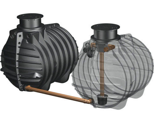 Regenwassertank mit Verbindungselementen