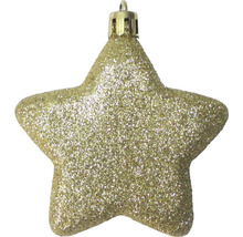 Sternförmiger Christbaumschmuck mit Glitzer