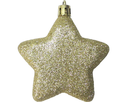 Sternförmiger Christbaumschmuck mit Glitzer