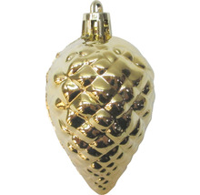 Goldener Tannenzapfen als Weihnachtsbaumschmuck