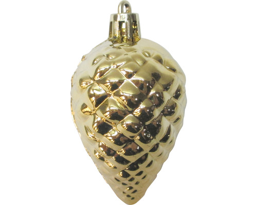 Goldener Tannenzapfen als Weihnachtsbaumschmuck